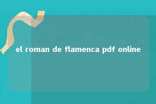 el roman de flamenca pdf online 