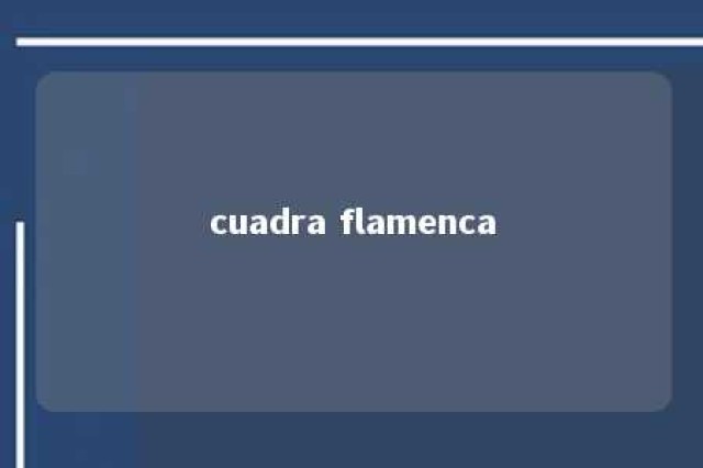 cuadra flamenca 